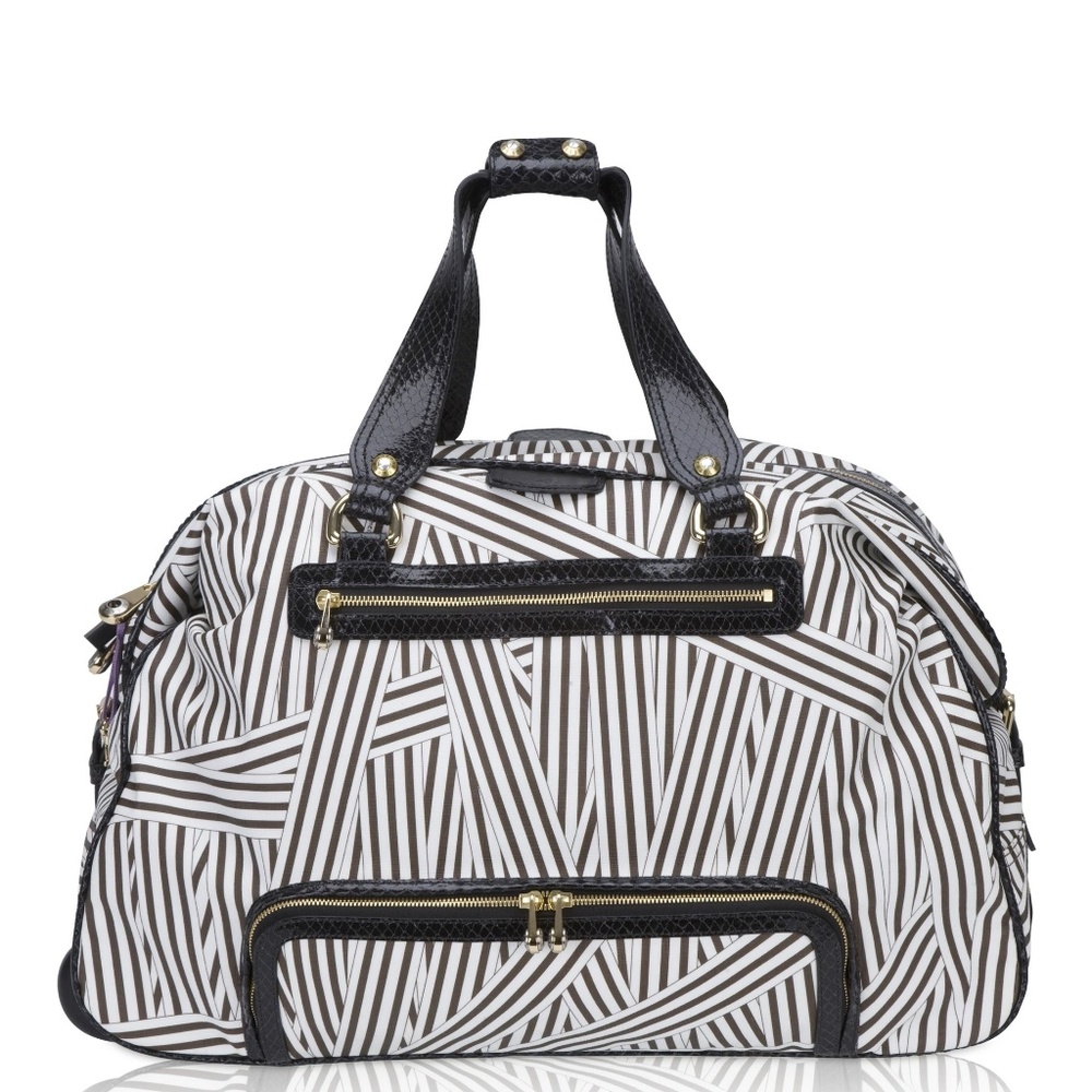 Henri Bendel Disturbed Pattern Wheeled Duffle